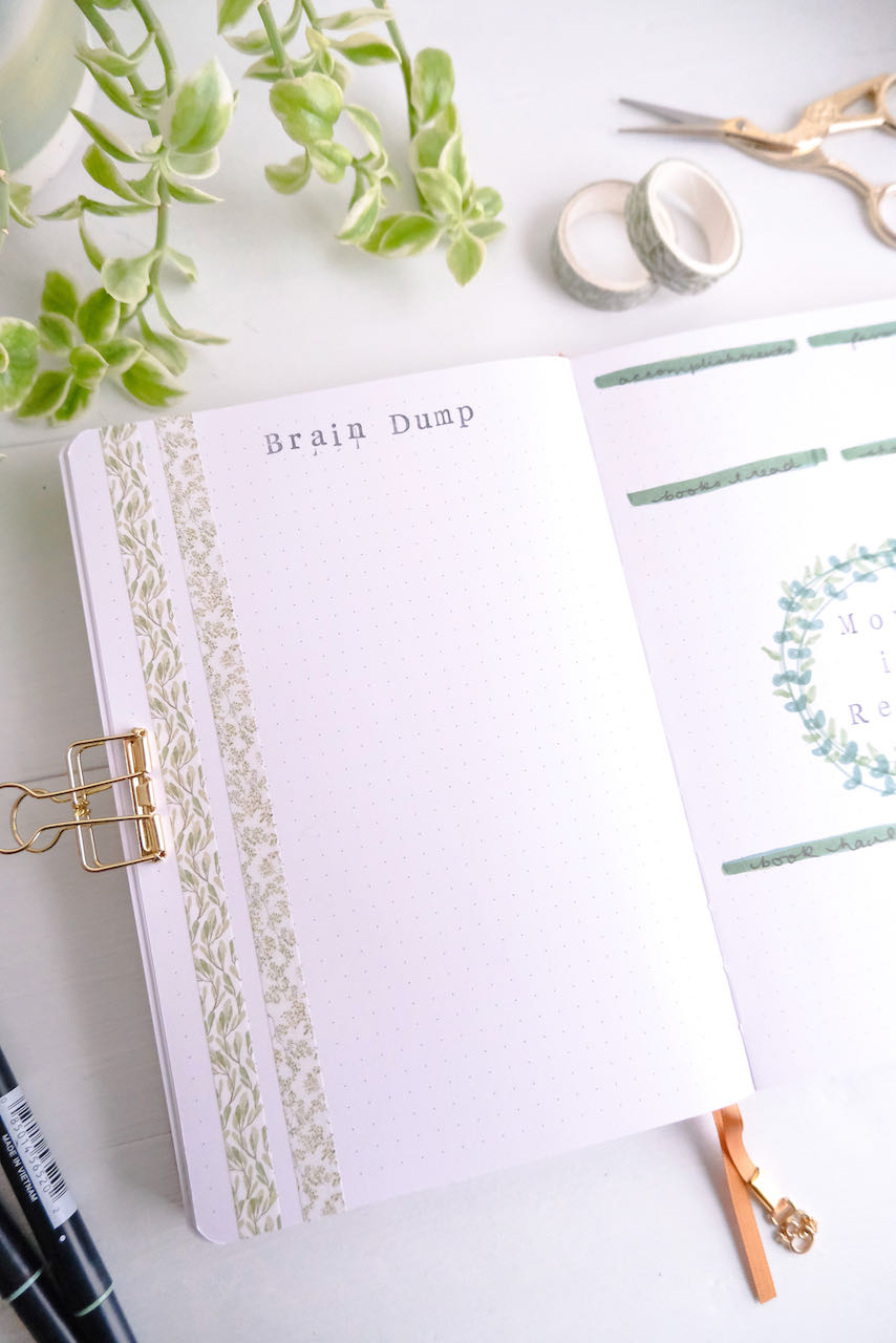 Bullet Journal March 2021—Leafy Wreaths and Minimalist Layouts